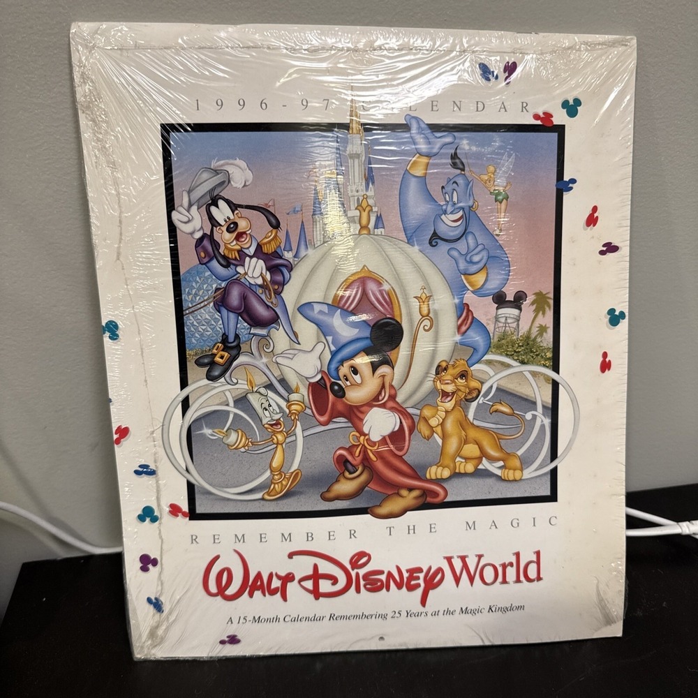 Vintage Walt Disney World 1996-97 Calendar 25th Anniversary Remember the Magic